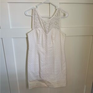 Lilly Pulitzer White Fitted Ribbed Mini Dress